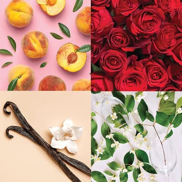 Juicy Couture 14.5 oz Soy Wax Blend 3 Wick Candle CHOOSE JUICY Rose Peach & Magn - Picture 2 of 3